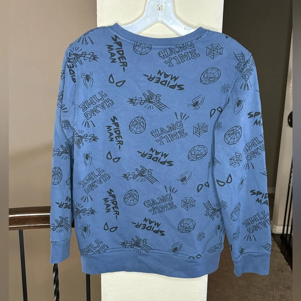 Marvel Spiderman Graphic Cotton Blend Sweatshirt Size L Travel Superhero